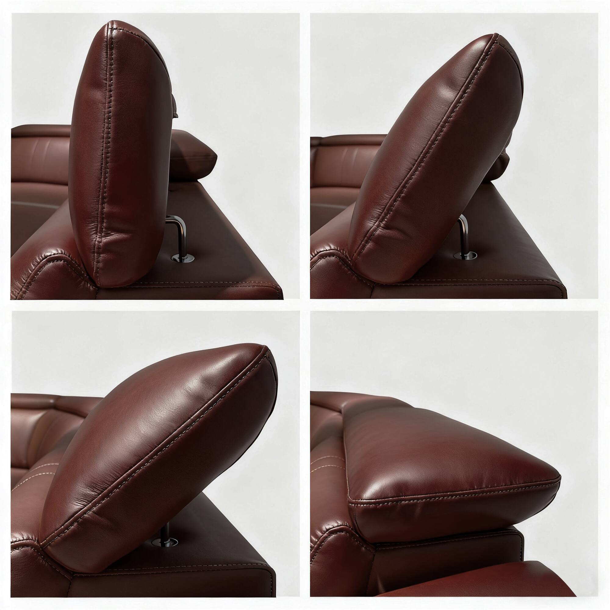 Alt View 3. Boyel Living - Power Recliner Sofa Set 3-Seat Reclining Sectional Sofa with Adjustable Headrest Power Recline Breathable Leather - Dark Brown.