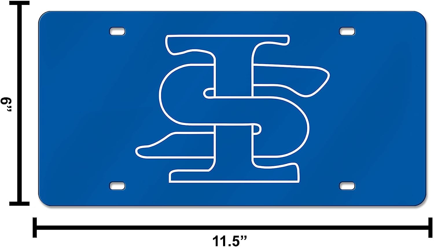 Alt View 4. Rico Industries - Indiana State Sycamores Blue Mirrored Laser Cut License Plate Laser Tag - Multi.