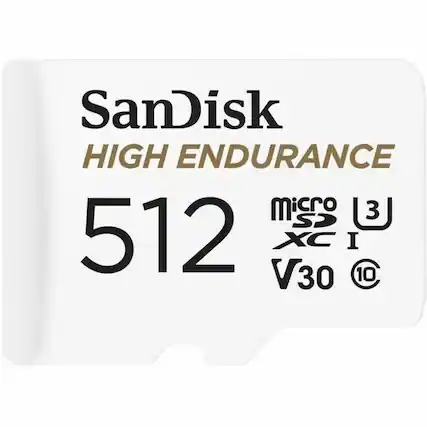 SanDisk
HIGH ENDURANCE
512 GB
microSDXC I
V30
10