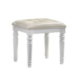 New Classic Furniture - Valentino Vanity Table Stool - White