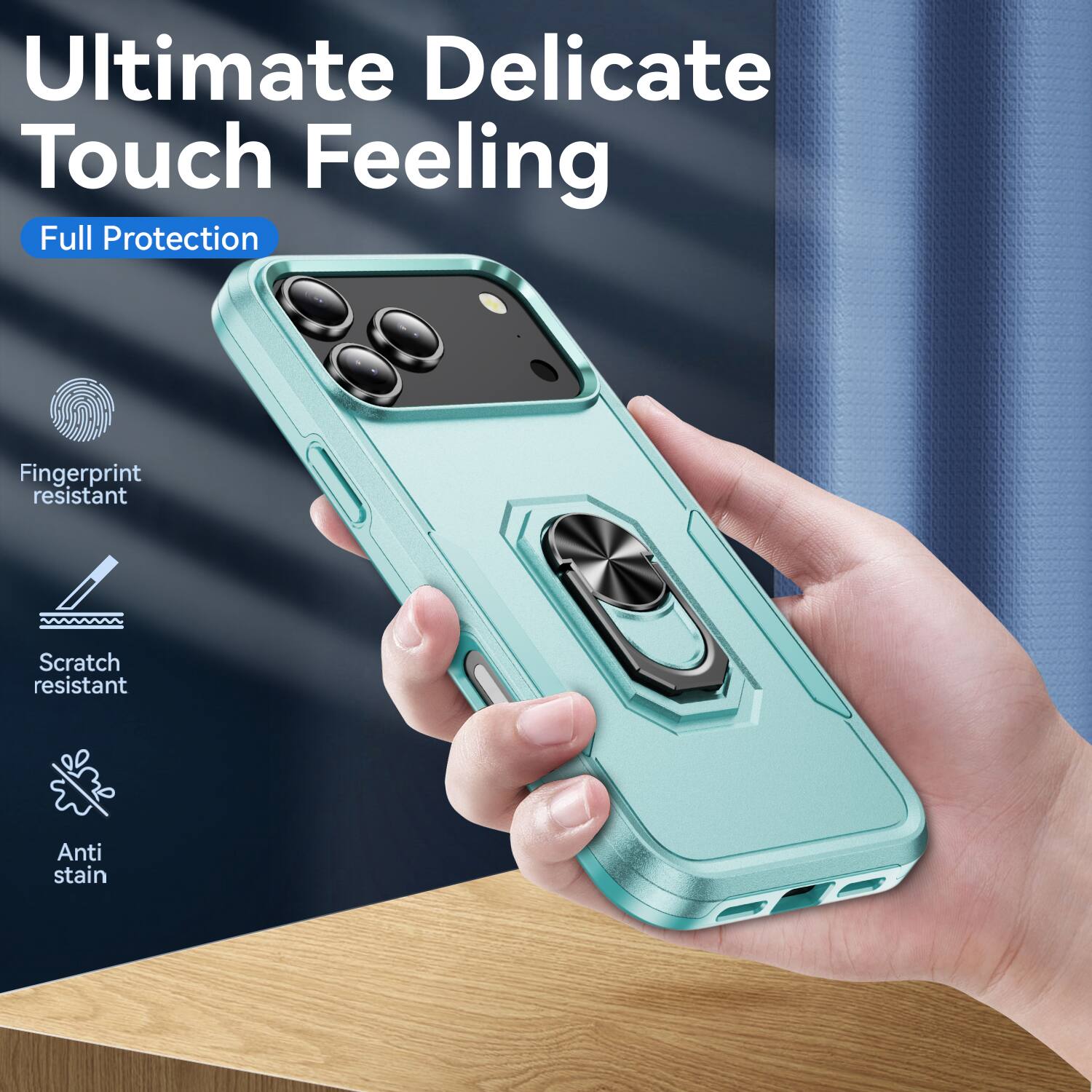 Ultimate Delicate Touch Feeling  
Full Protection  
Fingerprint resistant  
Scratch resistant  
Anti stain