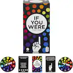 1 MHE NOU - IF YOU WERE - A PARTY GAME MATTEL Games 1+ 3-8 HEN4T 10 9 8 1 1 2 3 D . - & 5 9 were a talk-show host, which would I be? L Stephen Colbert 2 Wendy Williams 1 Jimmy Fallon A Graham Norton S Drew Barrymore 3-2-1 Vote IF YOU WERE . C.I SARE - If - were all at a fancy dinner, who would be the one to "accidentally" leave their wallet at home? 3-2-1 Point 10 9 L 1 9 2 3 i E A 5