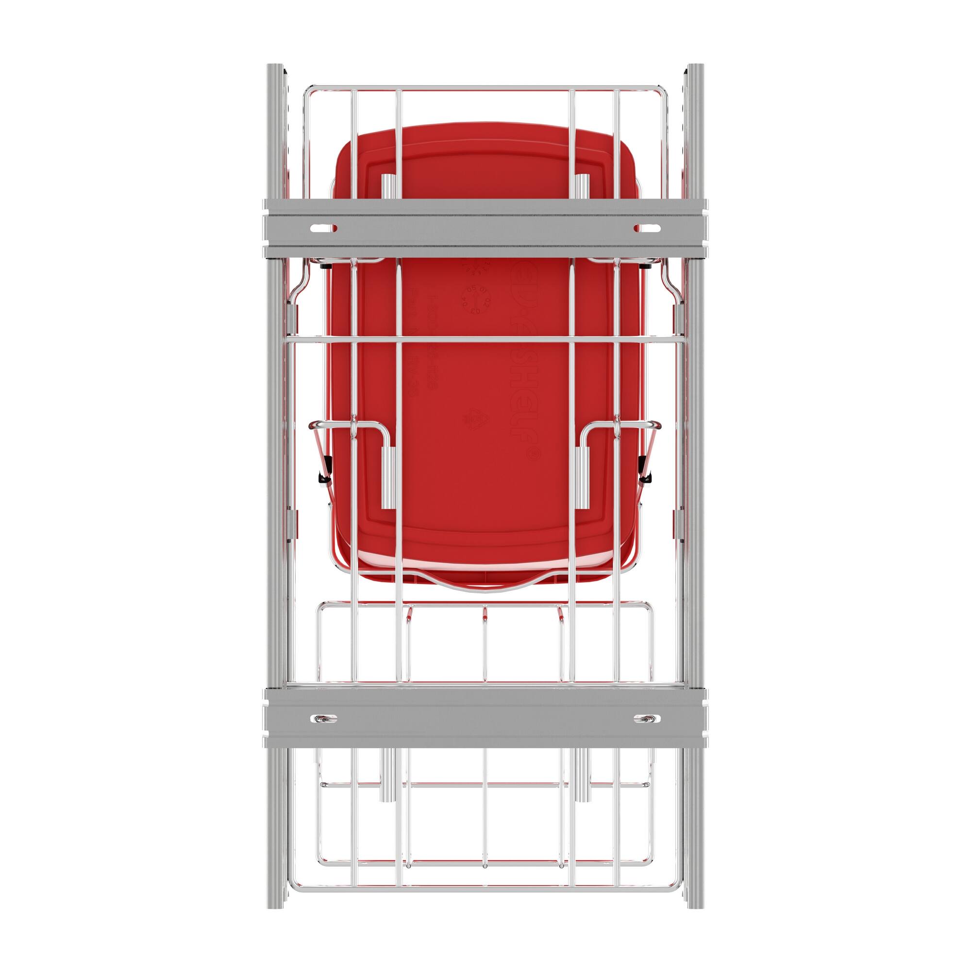 Alt View 5. Rev-A-Shelf - Rev-A-Shelf Pullout Trash Can 35 qt. for Kitchen Cabinets, Red, RV-12KD-16C-S - Red.