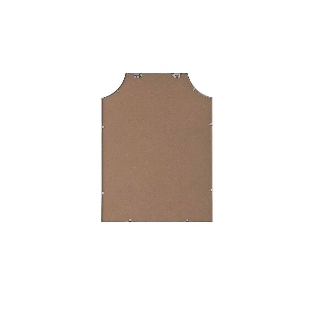 Angle. Elegant Kitchen and Bath - Notched Metal Mirror 27x36 inch in Silver - Silver.