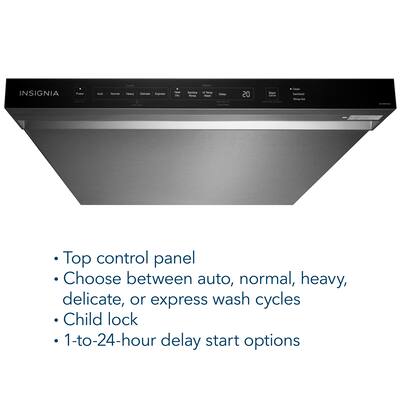Insignia™ 24” Top Control Built In Dishwasher with 3rd Rack Insignia™ 24” Top Control Built In Dishwasher with 3rd Rack
