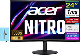 Acer - 24" FHD Monitor with 1ms Response Time, AMD FreeSync, Anti-Glare, VESA Mount, HDMI, Low Blue Light, w/DKZ Hub - Black