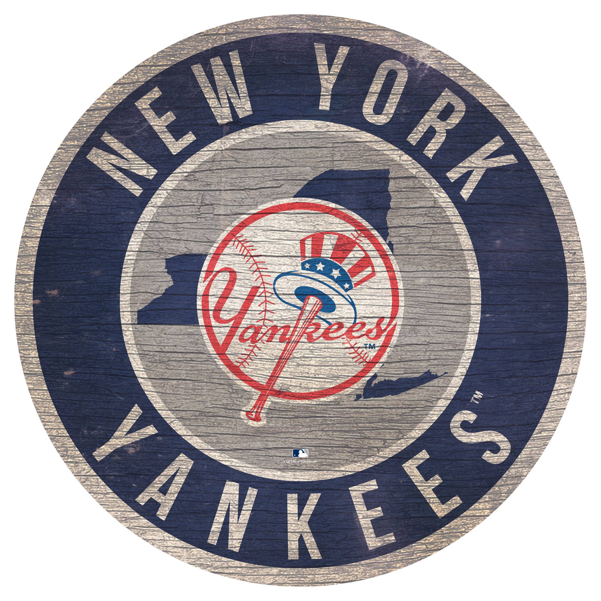 New York Yankees 12'' x 12'' State Circle Sign