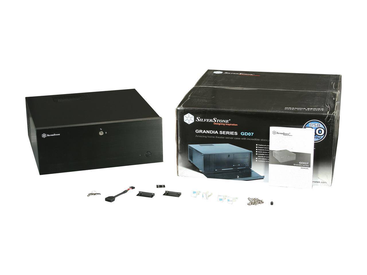 AA SEMS Sna SILVERSTONE Designing Inspiration GRANDIA SERIES GD07 Amazing home theater server case with incredible storage USB 0
