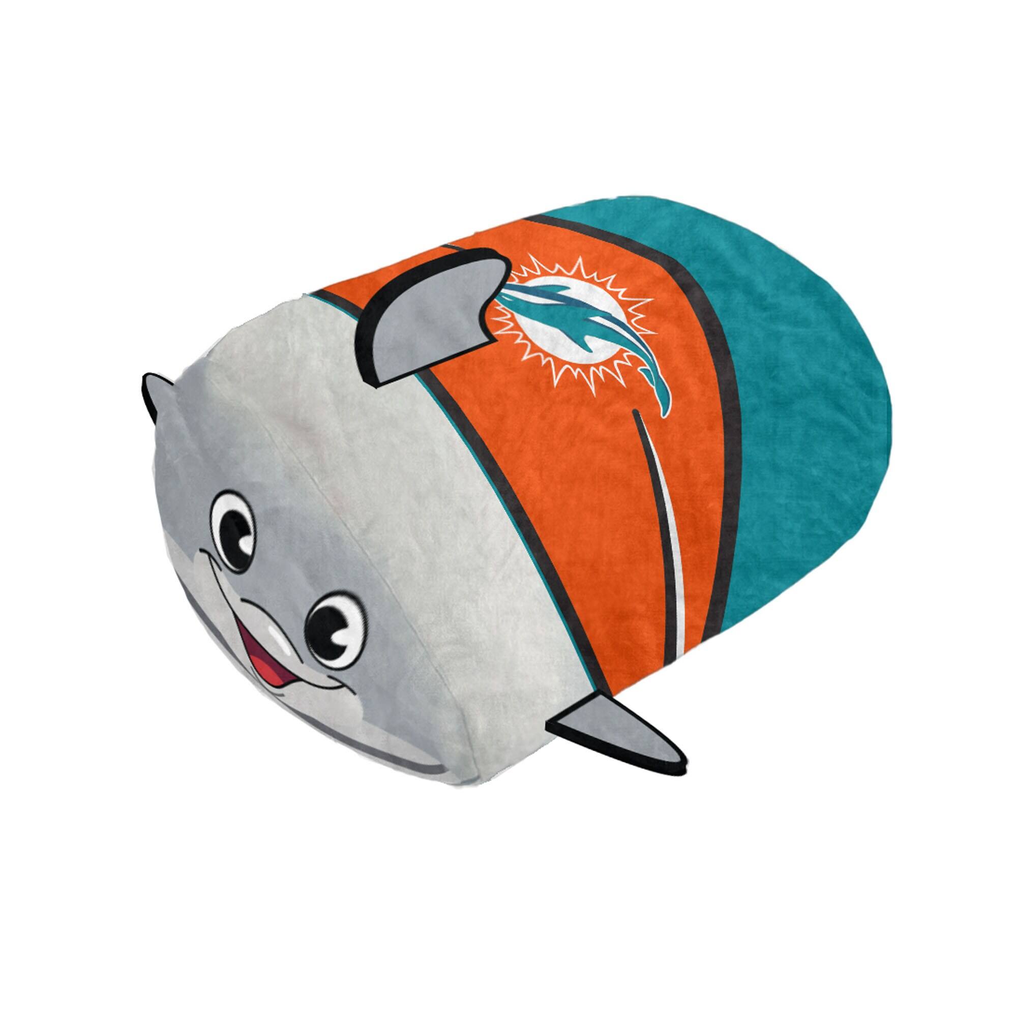 Front. Pegasus - Miami Dolphins Stackable Plushie Mascot Pillow - Multicolor.