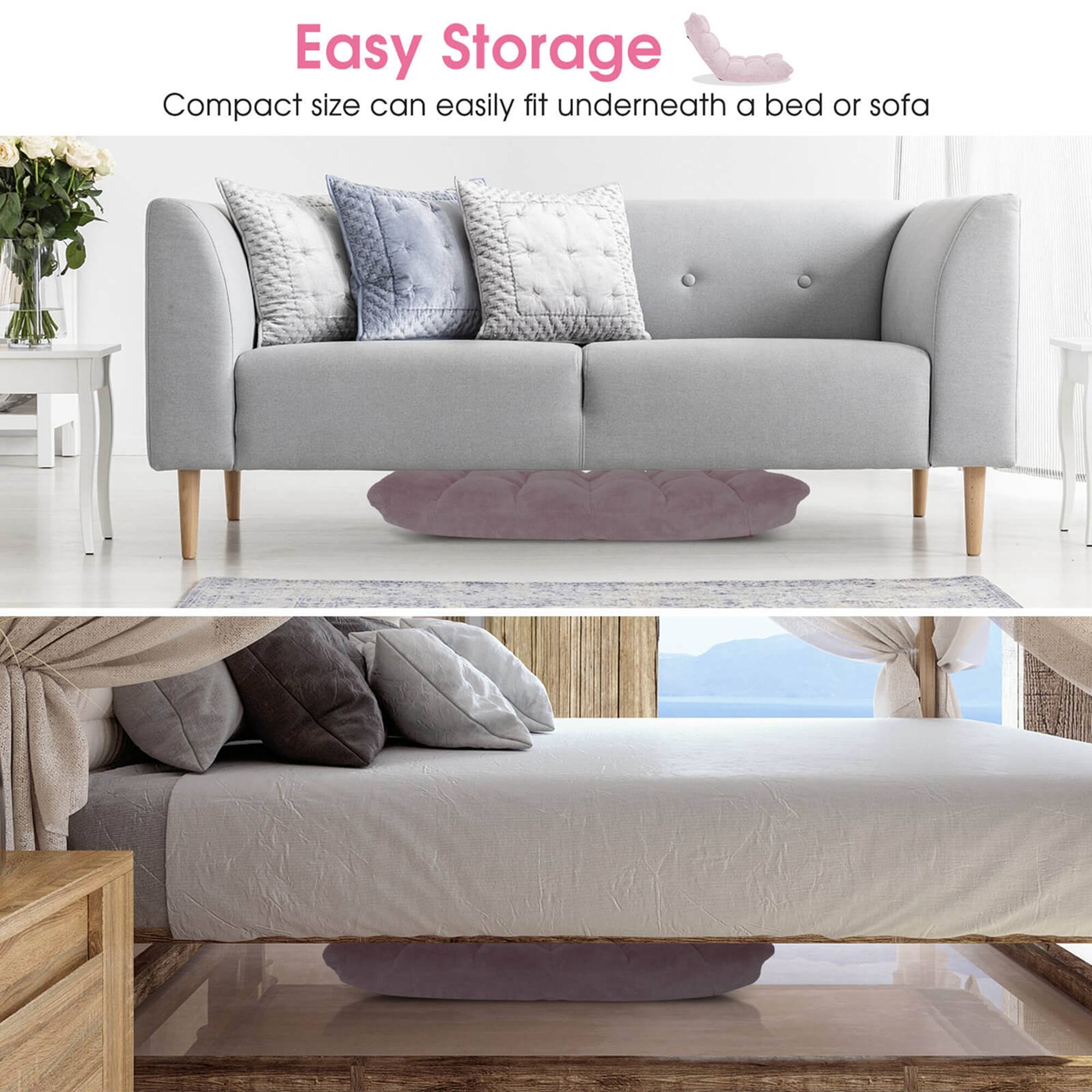 Easy Storage  
Compact size can easily fit underneath a bed or sofa