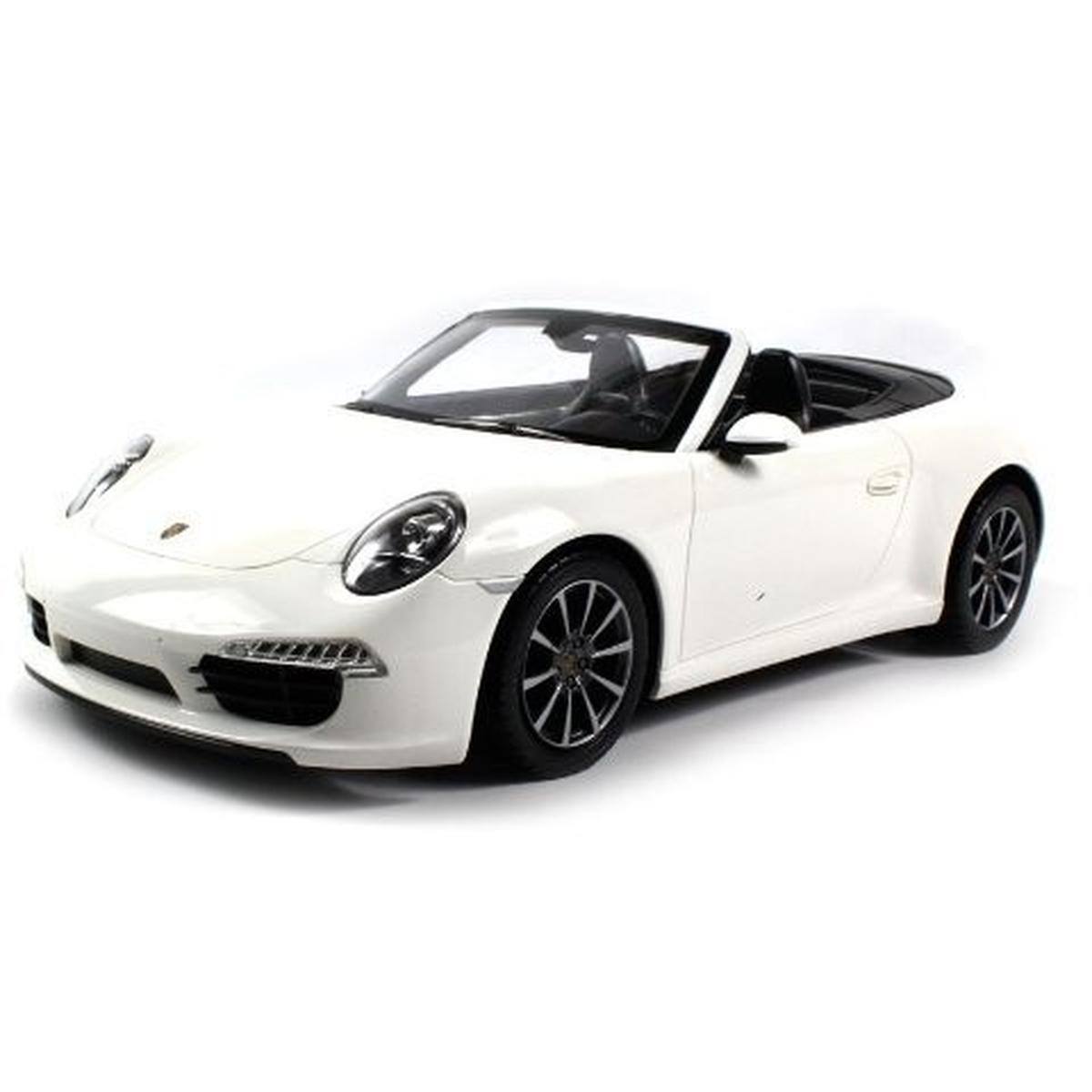 Front. JuzToys - Remote Control Car, 1:12 RC Car Porche 911 Carrera S Cabriolet (White) - White.