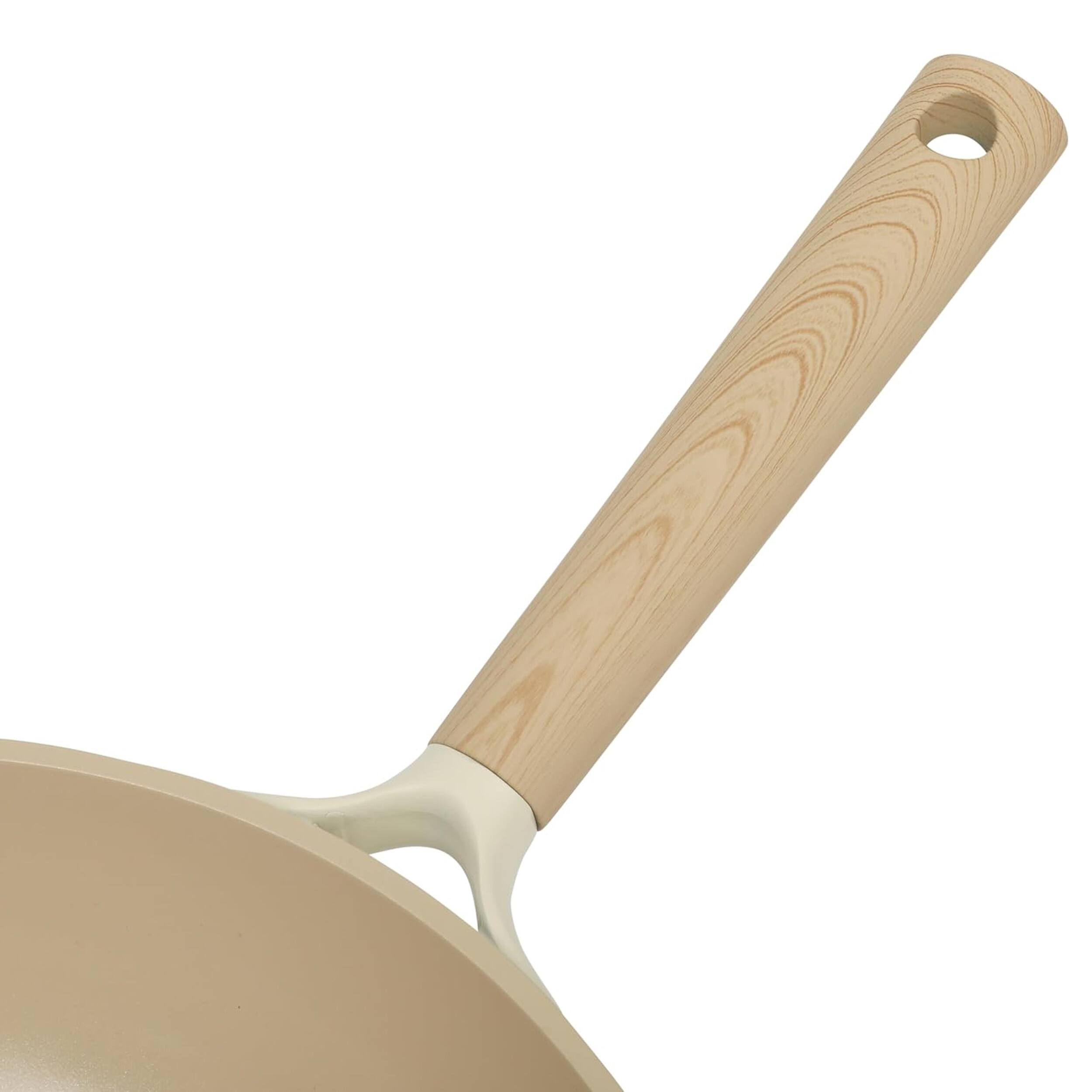 Alt View 2. Gibson - Gibson Elite Folkstone 12 Inch Ceramic Nonstick Cast Aluminum Frypan in Beige - Beige.