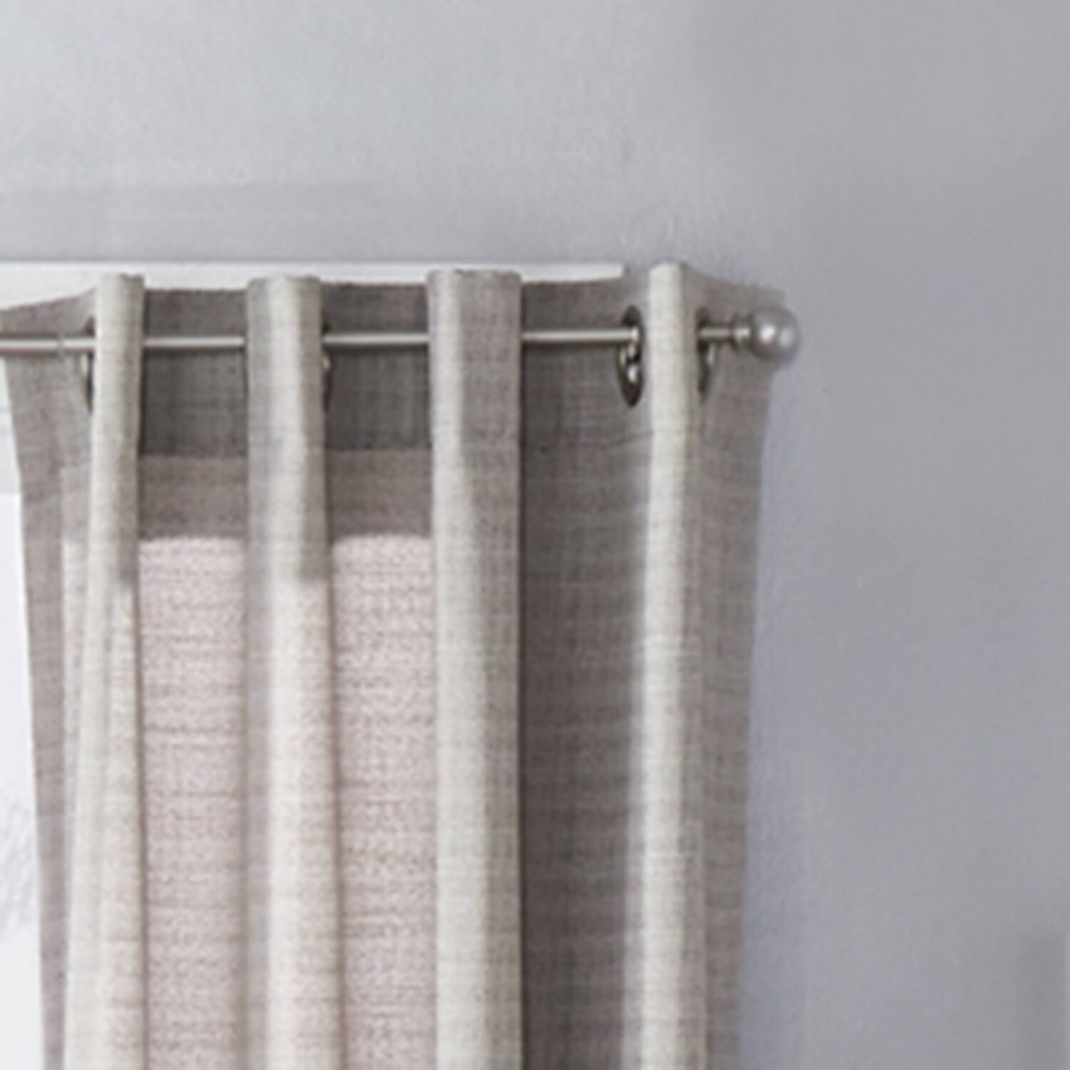 Angle. SKL Home - SKL Home Saturday Knight Ltd Maeve Sophisticated Yarn Dyed Woven Horizontal Pattern Window Panel - 40" x 108" Gray - Gray.