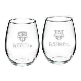 Jardine - Rochester Yellow Jackets 21oz. 2-Piece Stemless Wine Glass Set - Multicolor