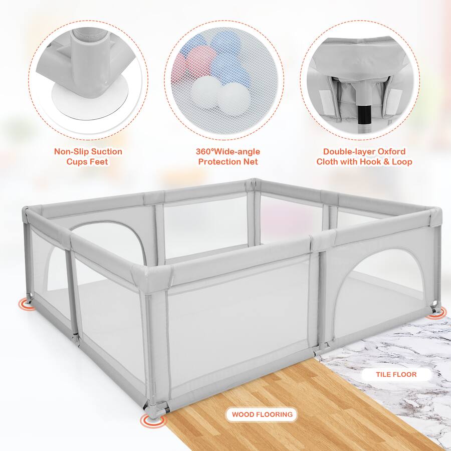 Costway Baby Playpen Infant Large Safety Play Center Yard