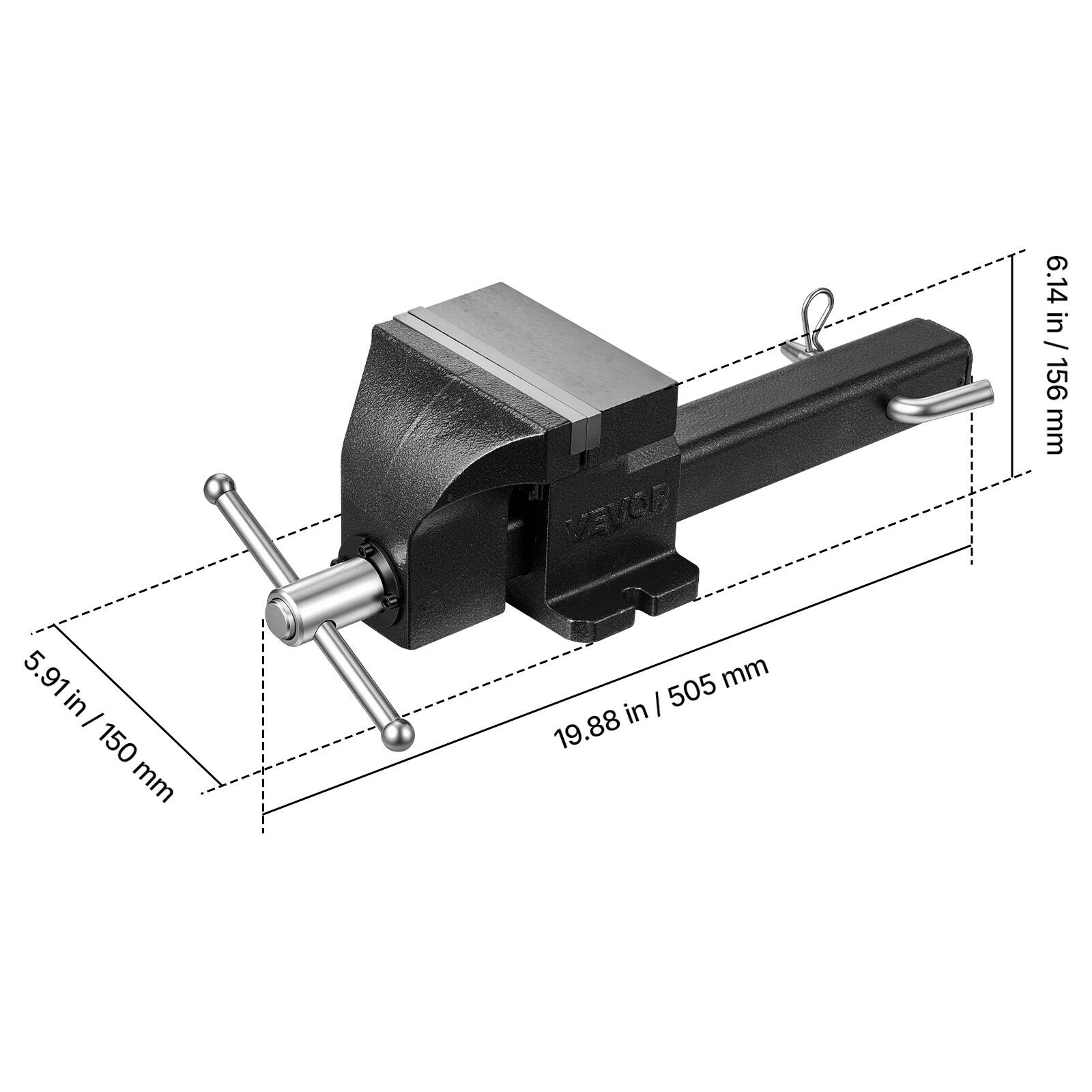VEVOR 6.14 in / 156 mm 5.91 in / 150 mm 19.88 in / 505 mm