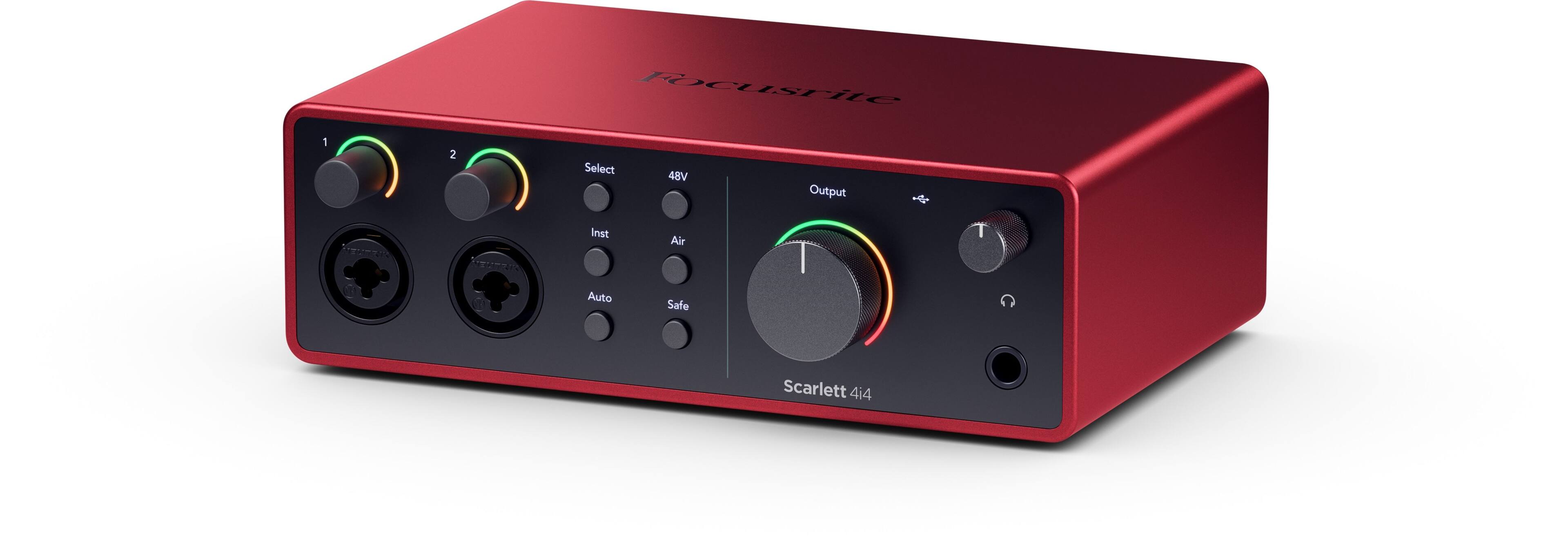 Left. Focusrite - Scarlett 4i4 4th Generation Audio Interface - Red.