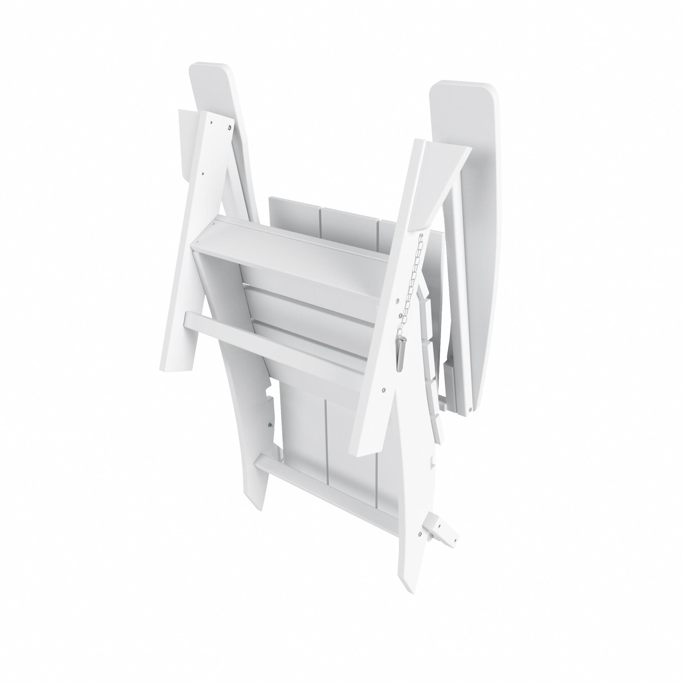 Alt View 6. WestinTrends - WestinTrends Ashore Outdoor HDPE Modern Folding Adirondack Chair - White.