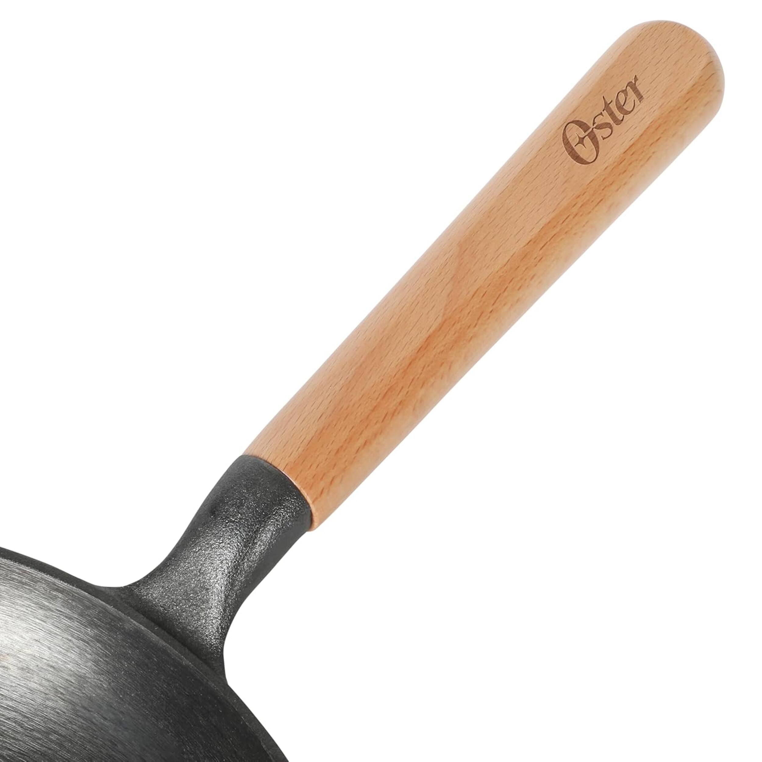 Alt View 2. Oster - Oster Flintfield 9.5 Inch Round Cast Iron Skillet with Wood Handle - Black.