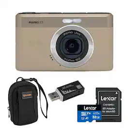 Bundle - Kodak - PIXPRO C1 Friendly Zoom 13MP Full HD Digital Camera