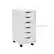 Alt View 16. Linon Home Décor - Monte Six-Drawer Rolling Storage Cart - Whitewash.