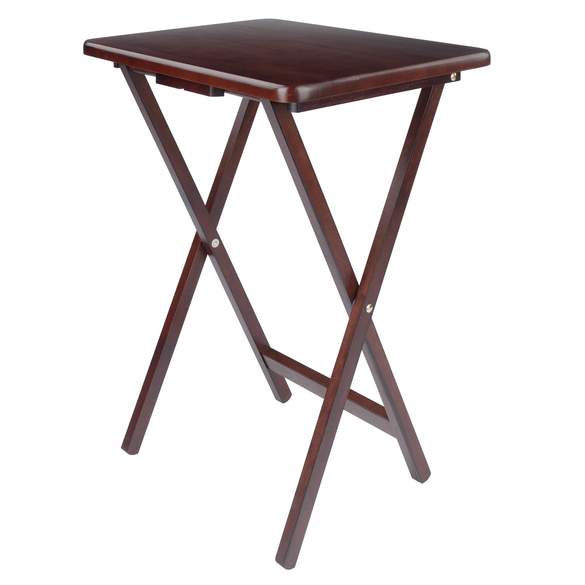 Alt View 5. Winsome Wood - Alex 4-Pc Snack Tables - Walnut.