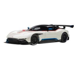 Aston Martin Vulcan Stratus White with Red and Blue Stripes 1/18 Model Car by Autoart