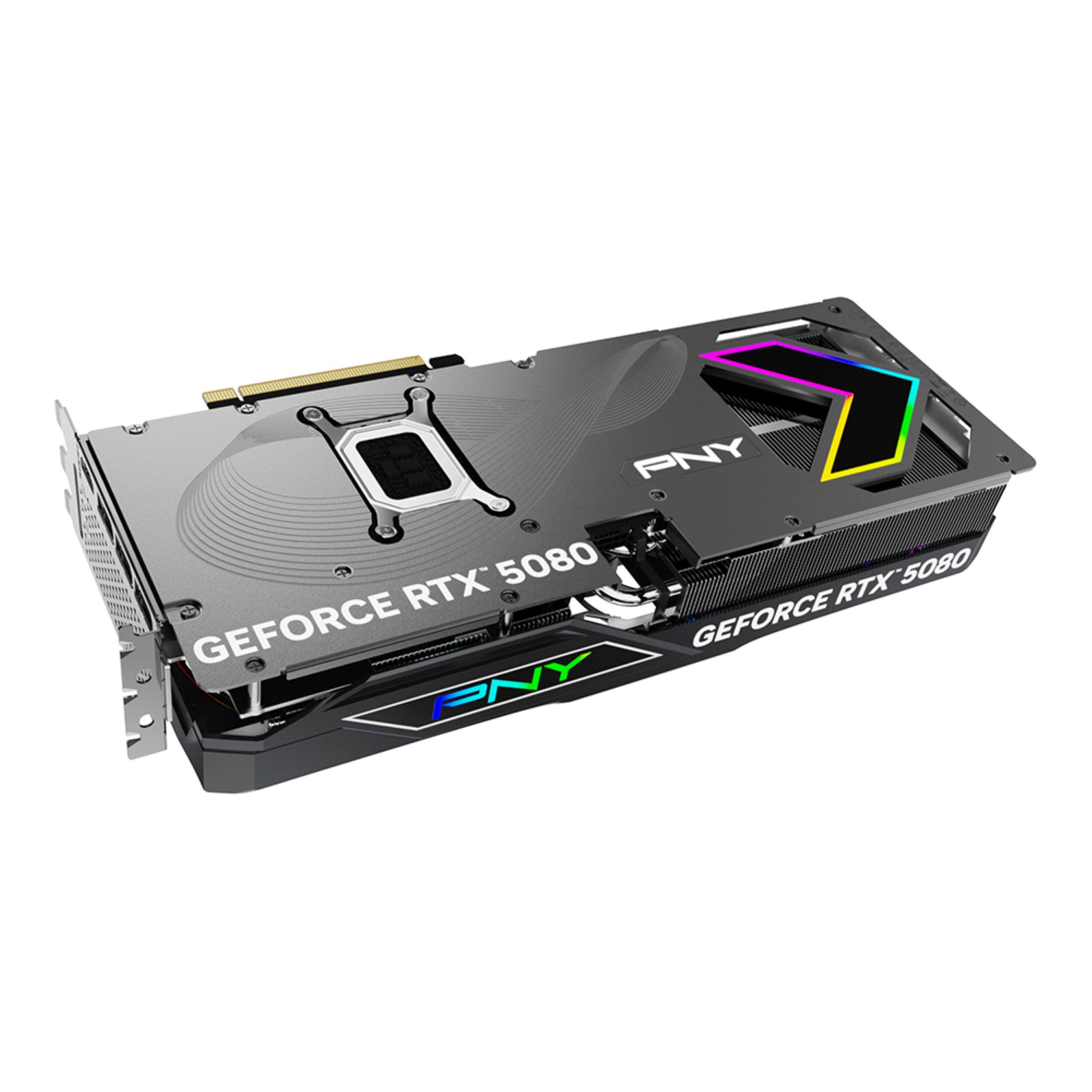 PNY NVIDIA GeForce RTX 5080 Epic X ARGB Overclocked 16GB GDDR7 PCI