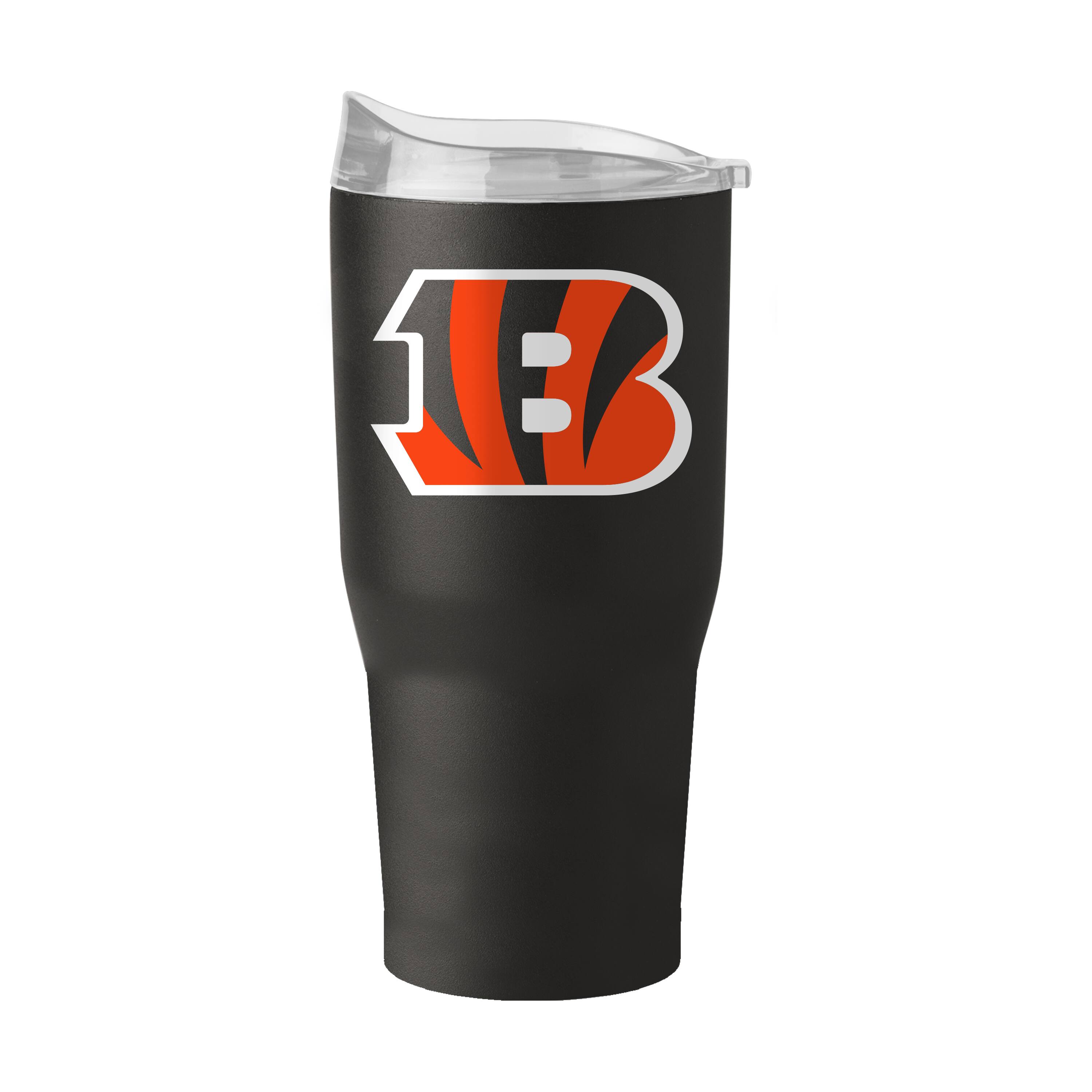 Front. Logo Brands - Cincinnati Bengals 30oz. Flipside Powder Coat Tumbler - Multicolor.