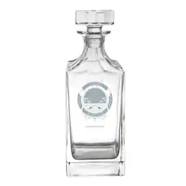 Logo Brands - Miami Marlins 23.75oz. Frost Baroque Glass Decanter - Multicolor