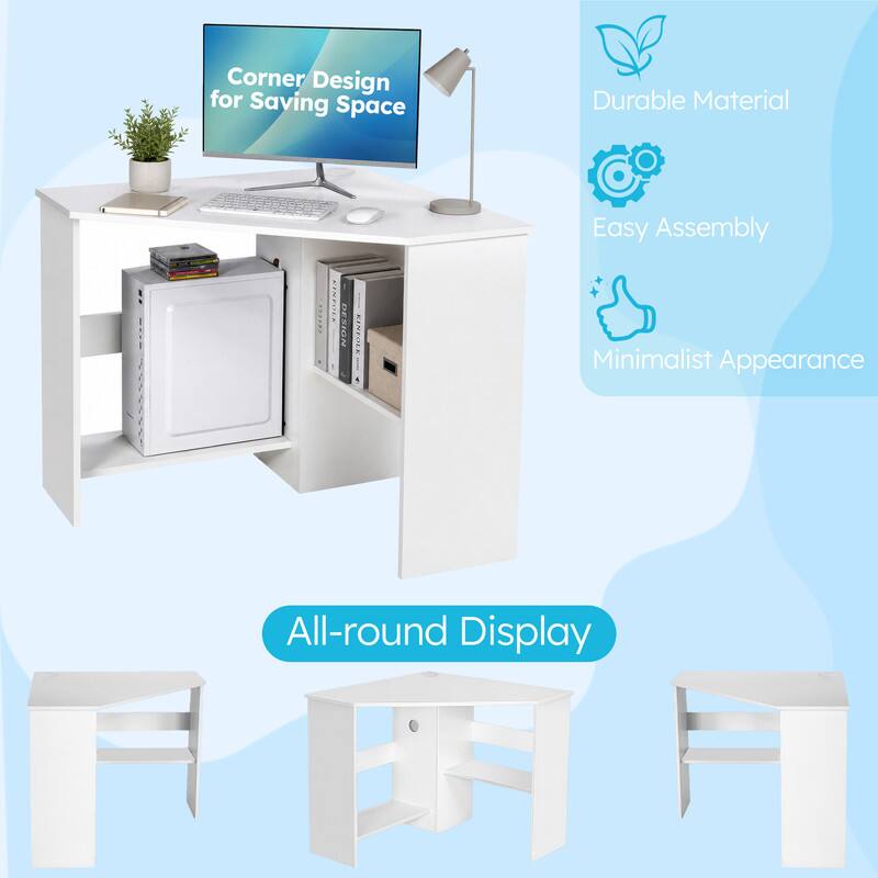 Corner Design for Saving Space  
Durable Material  
Easy Assembly  
Minimalist Appearance  
All-round Display