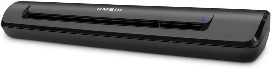 Ambir Technology Inc - Ambir TravelScan Pro 600-BCS Simplex Document Scanner with AmbirScan Business Card for Windows PC - Black