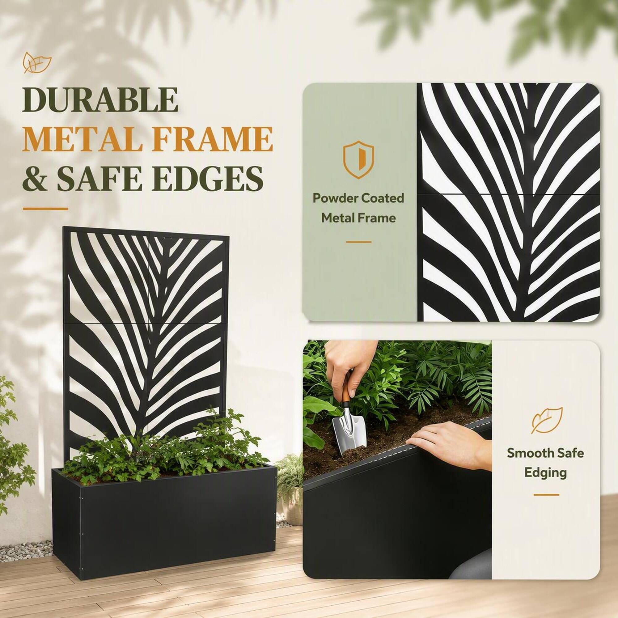 DURABLE METAL FRAME & SAFE EDGES

Powder Coated Metal Frame

Smooth Safe Edging