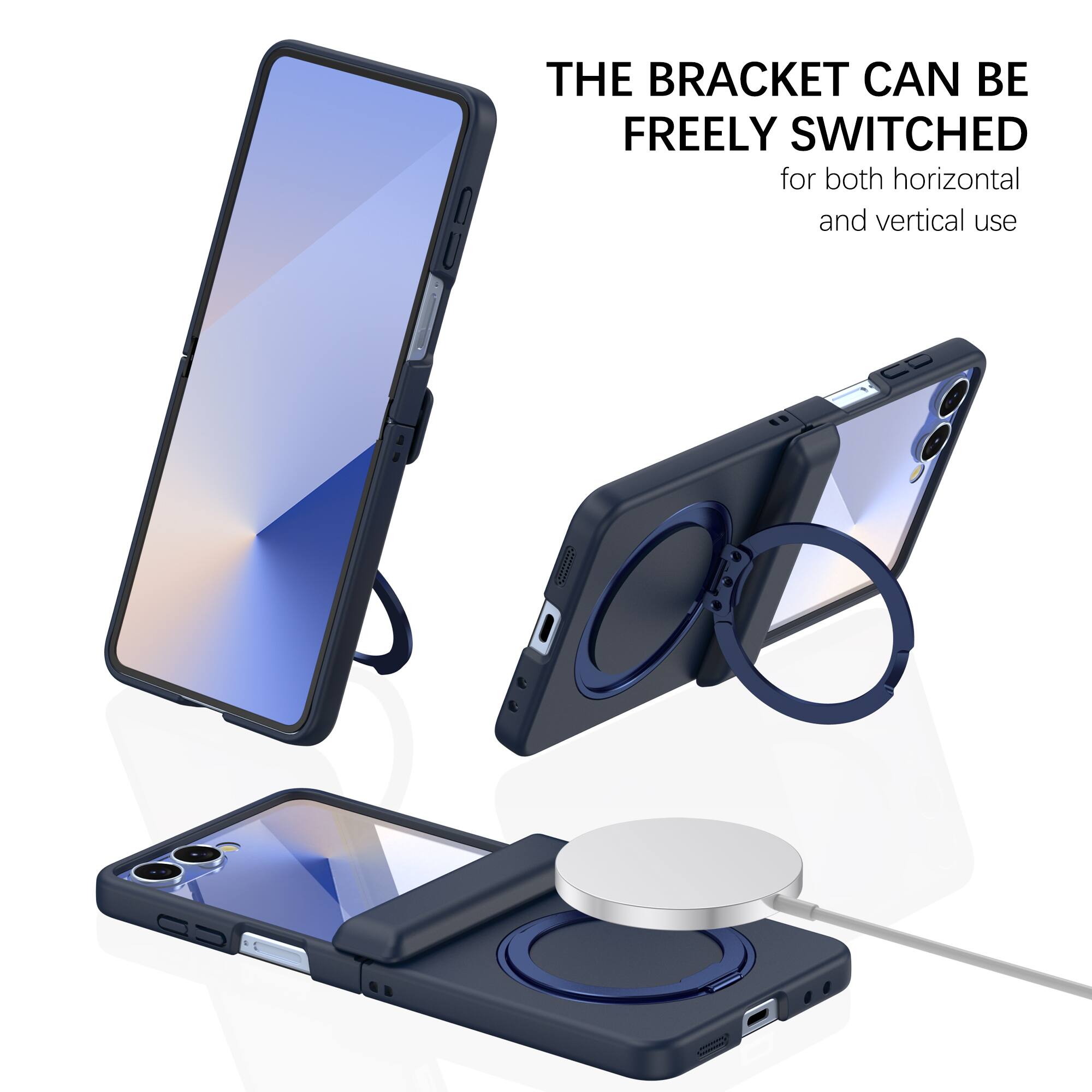 THE BRACKET CAN BE FREELY SWITCHED for both horizontal and vertical use