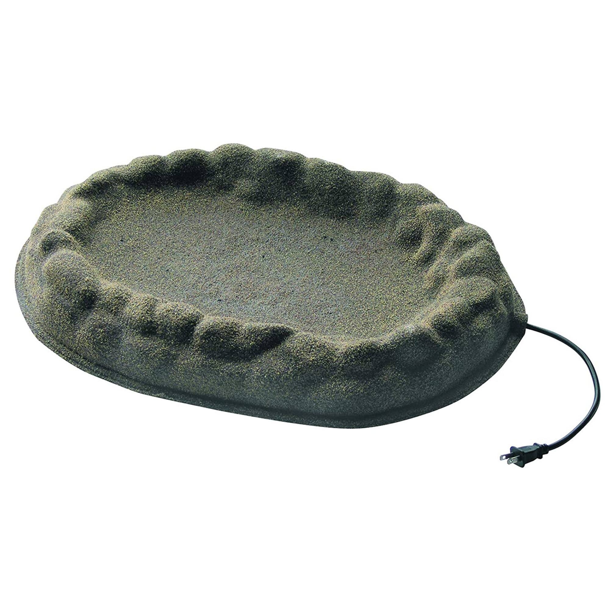Front. Farm Innovators - Farm Innovators FS-1 Four Seasons Outdoor Sand Coated Heated Birdbath, 70 Watt - Grey.
