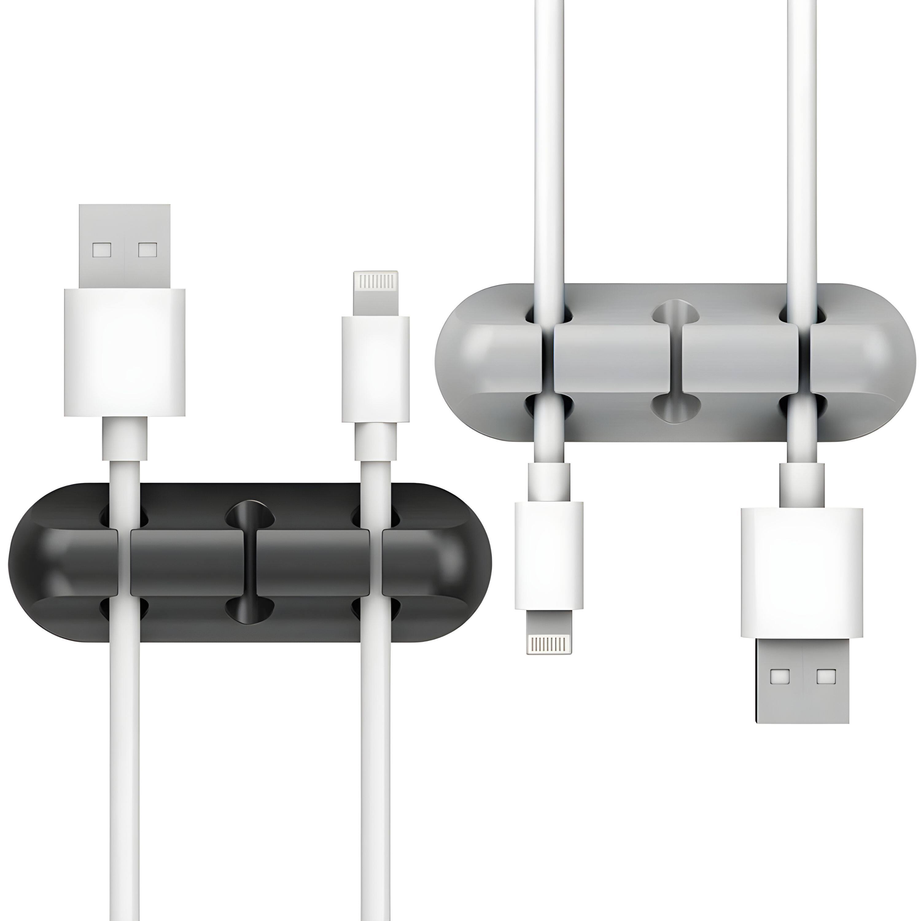 Angle. Kitcheniva - 2-Pack Adhesive Cable Clip Organizer - Multi.