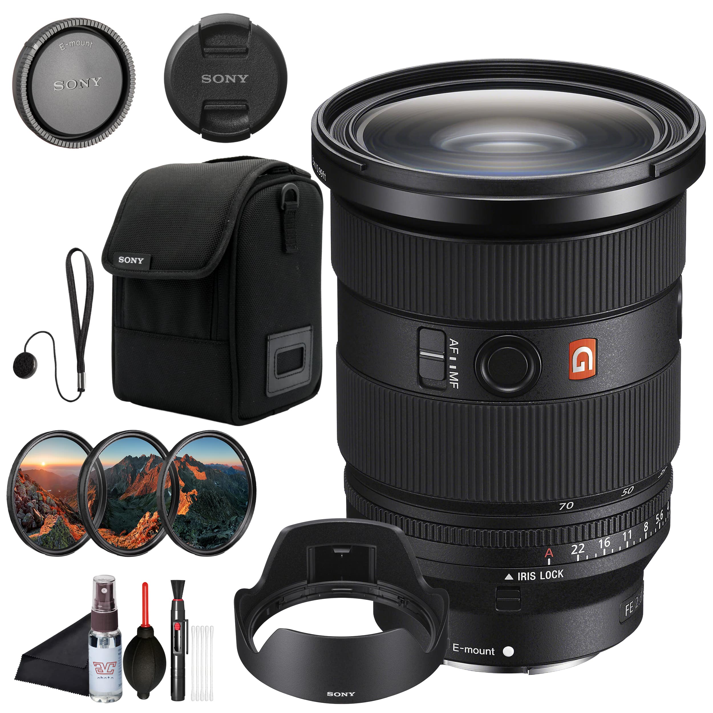 E-mount  
SONY  
SONY  
SONY  
- AF II AFIIMF MF  
50 70 56 8 11 22 16 A I IRIS LOCK E FE E-mount  
SONY