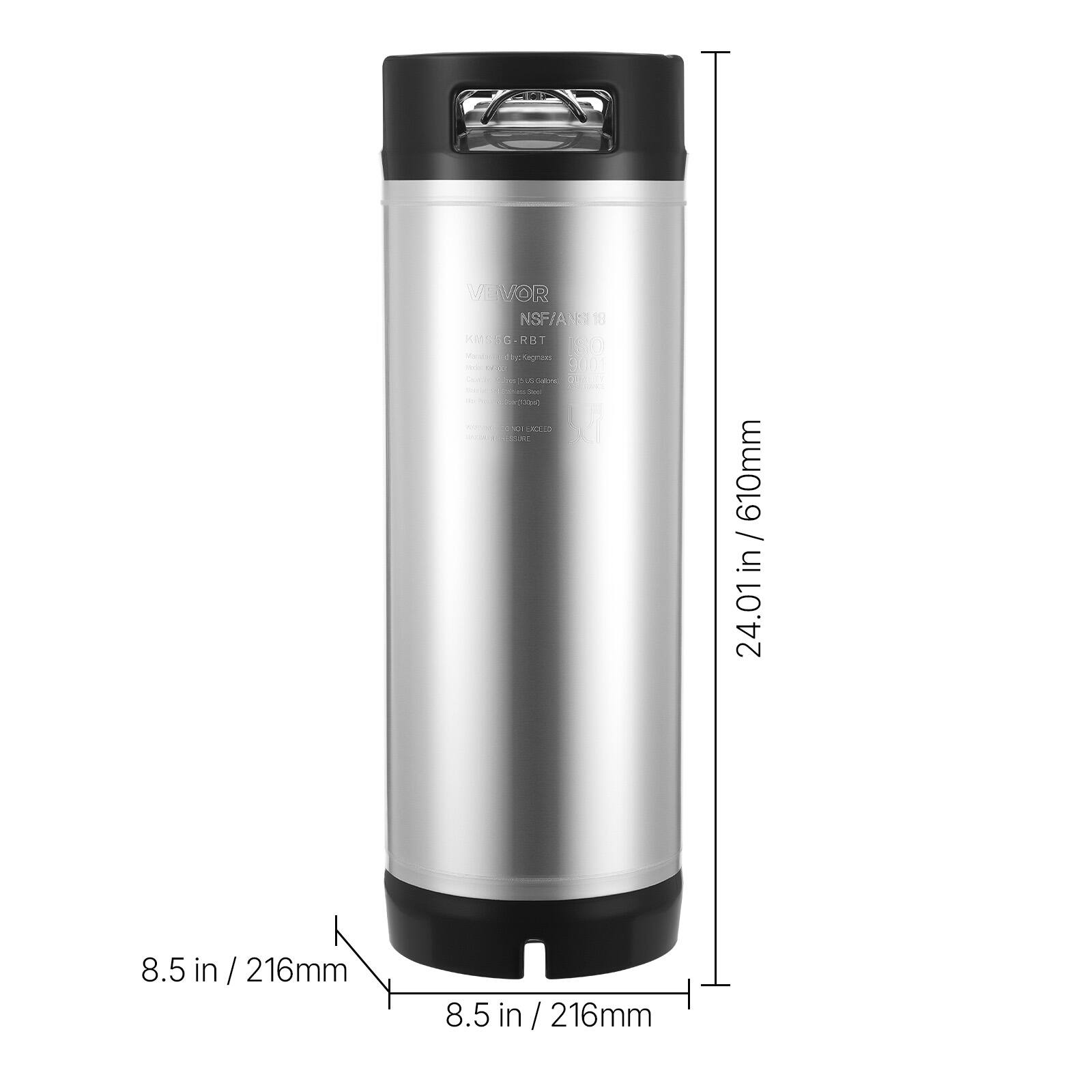 VEVOR NSF/AN6118 KMSSG-RBT

ISO 9001

24.01 in / 610mm

8.5 in / 216mm

8.5 in / 216mm
