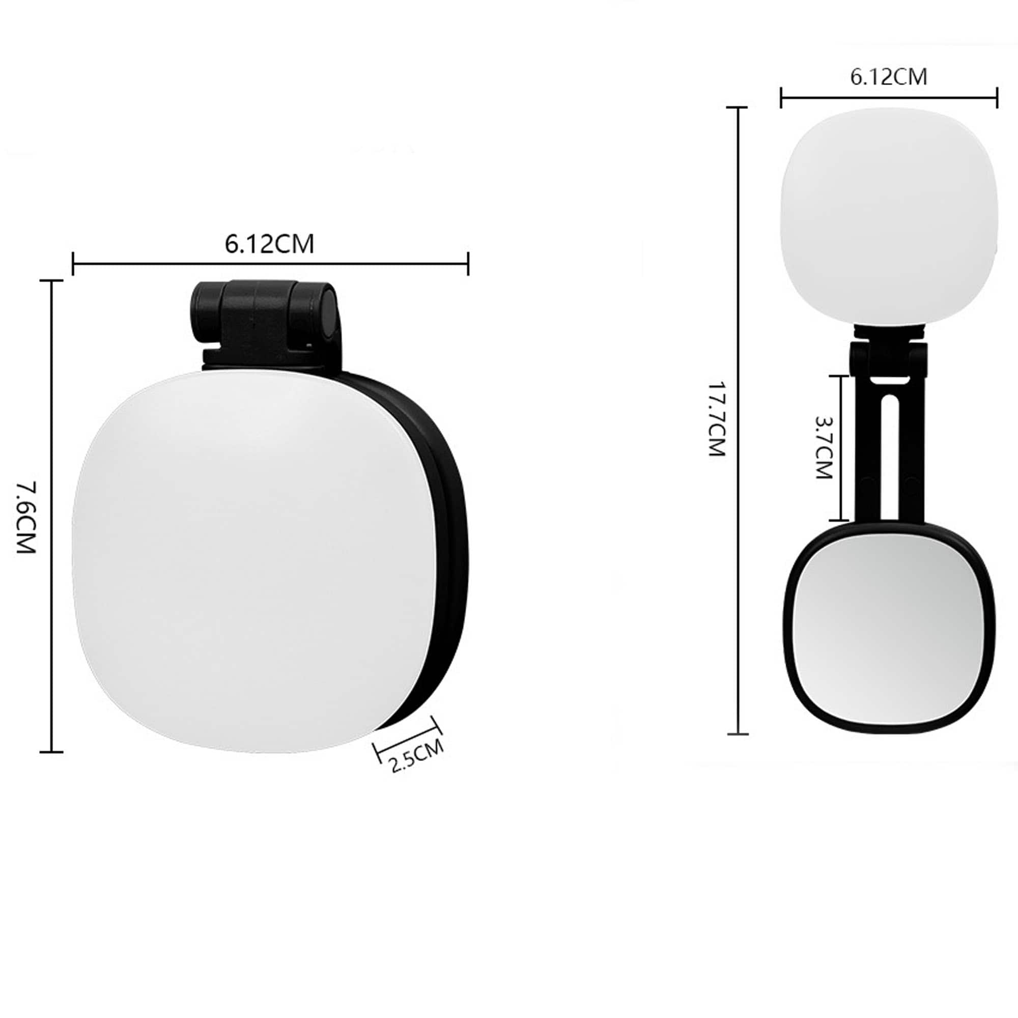 YONWAY - Magnetic Phone Selfie Beauty Fill Light with Mirror, 3 Adjustable Lighting Effects, Portable and Foldable Design