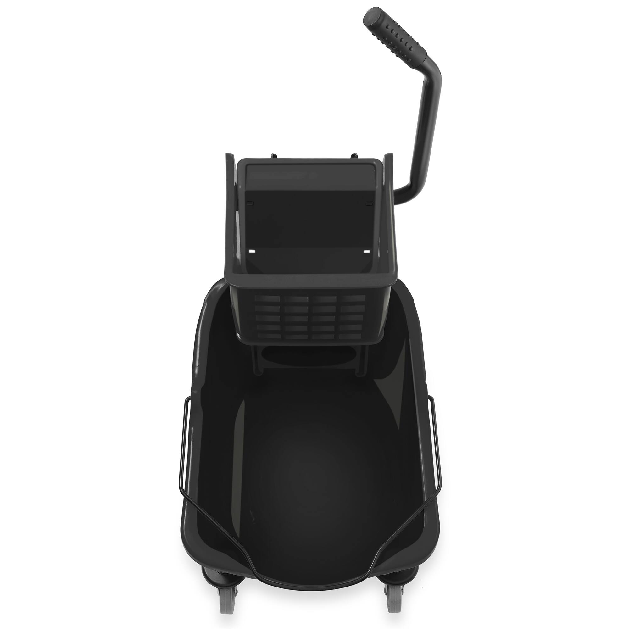 Alt View 2. Dryser - Commercial Mop Bucket with Side Press Wringer - 33 Quart - Black.