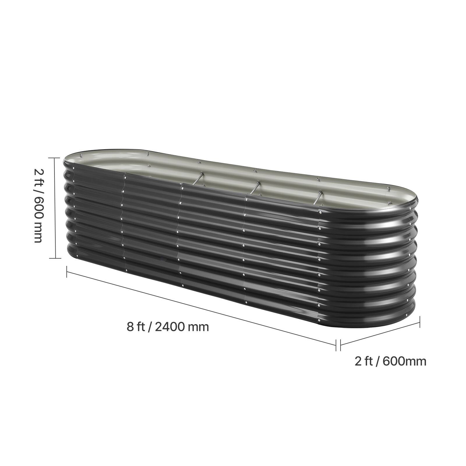 2 ft / 600 mm  
8 ft / 2400 mm  
2 ft / 600 mm