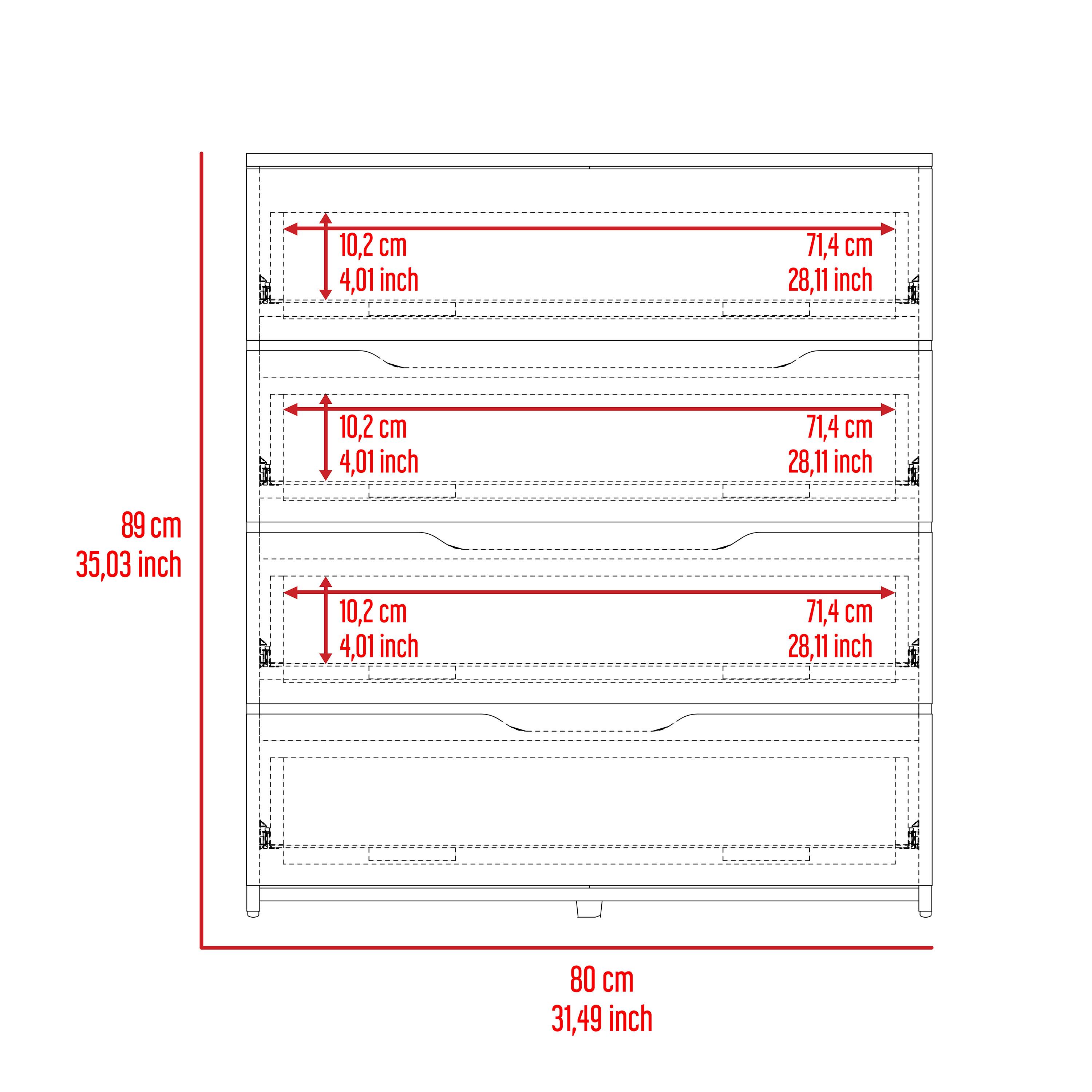 - 10.2 cm  
  4.01 inch

- 71.4 cm  
  28.11 inch

- 89 cm  
  35.03 inch

- 80 cm  
  31.49 inch