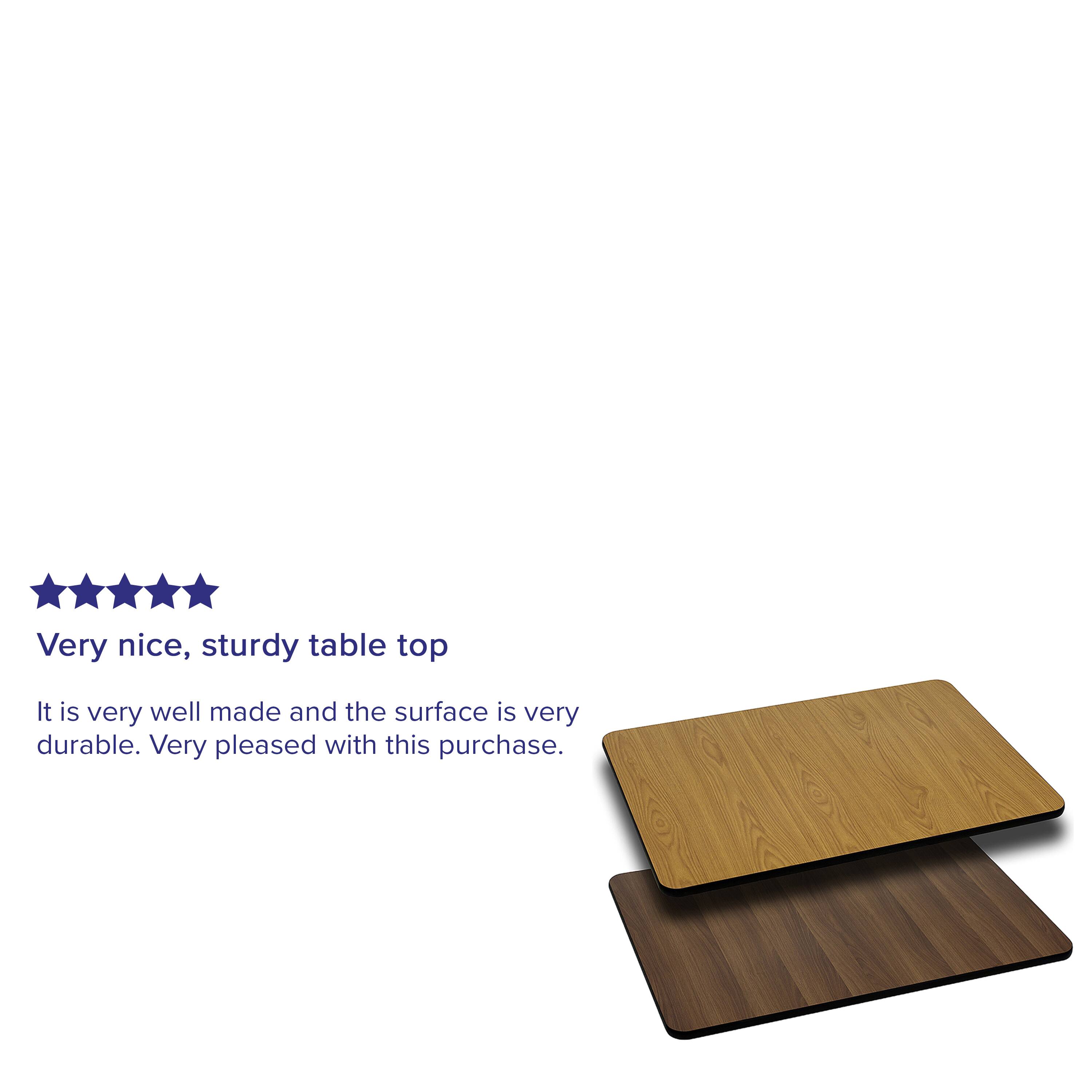 Very nice, sturdy table top

It is very well made and the surface is very durable. Very pleased with this purchase.