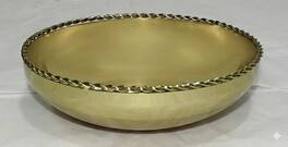 Jiallo - Large Bowl with Rope Rim - Gold