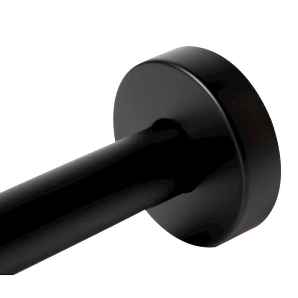 Left. Alfi - Black Matte 6" Round Ceiling Shower Arm - Black.