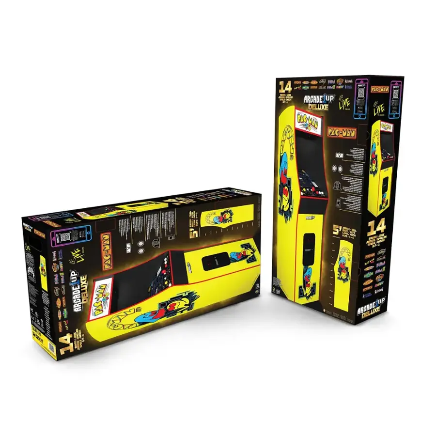 The text on the image reads:

"PAC-MAN C7 up 14"

This suggests that the image is related to the popular video game franchise, Pac-Man, and possibly showcases a Pac-Man-themed arcade machine or game console. The presence of the number 14 could indicate a specific model or version of the Pac-Man game.