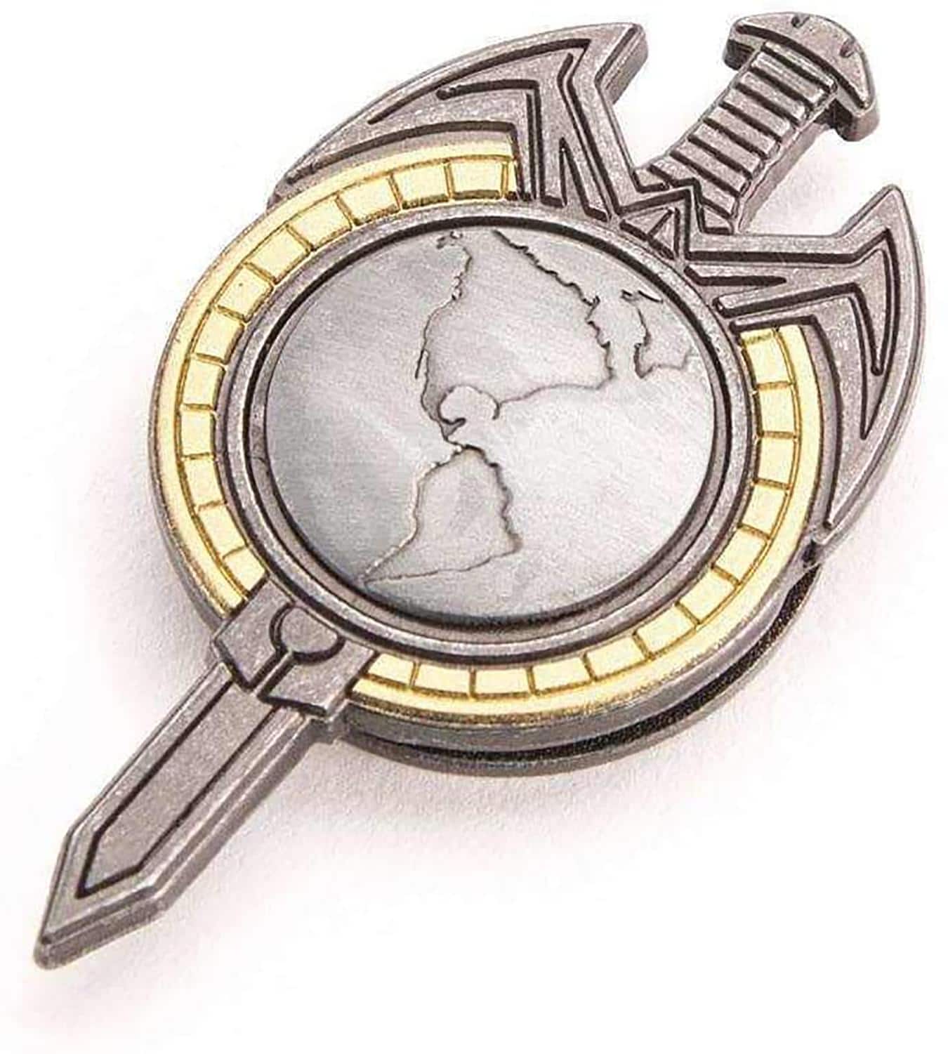 Quantum Mechanix - Star Trek Mirror Universe Magnetic Insignia Badge Replica - Silver