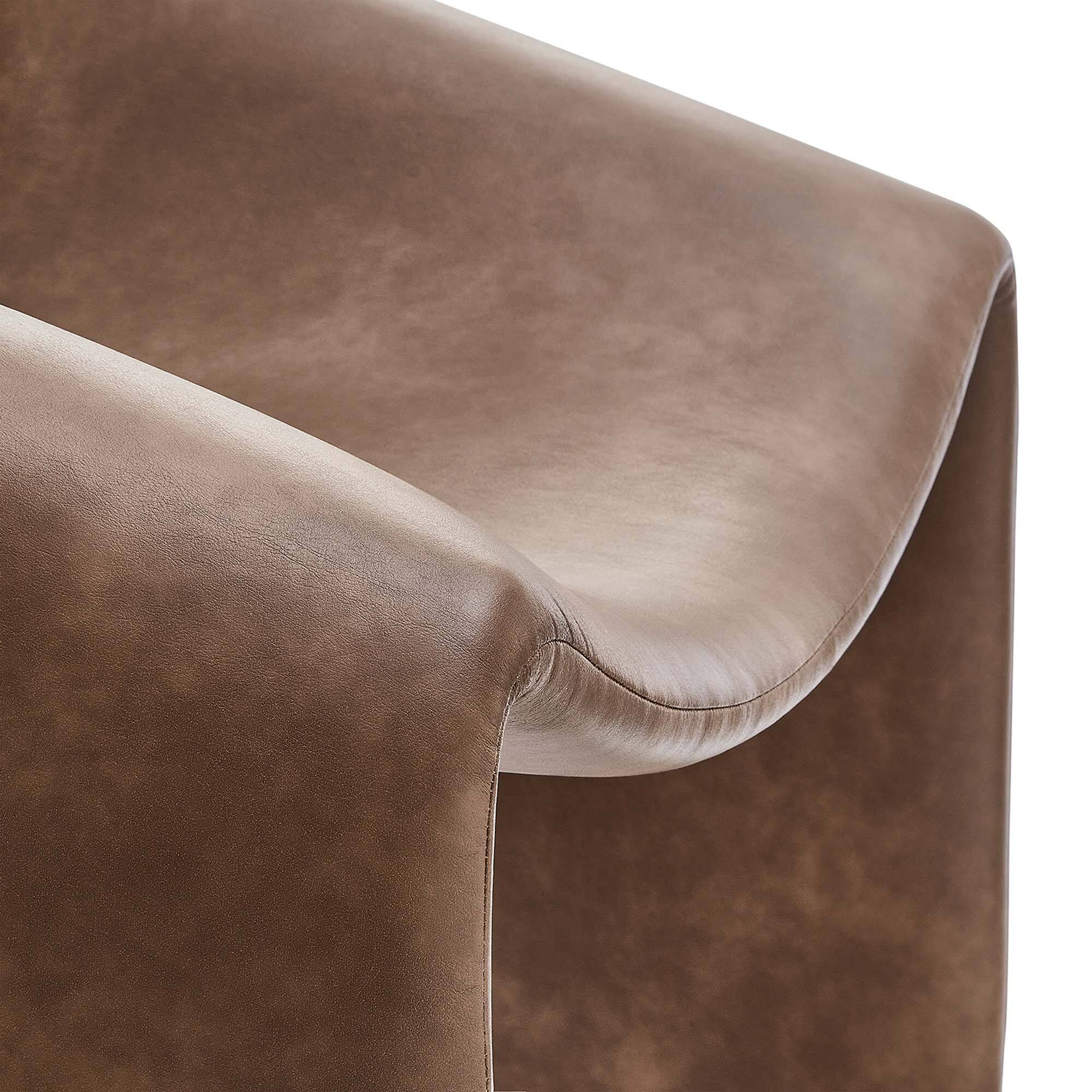 Alt View 5. Modway - Vivi Vegan Leather Accent Chair by Modway - Brown.