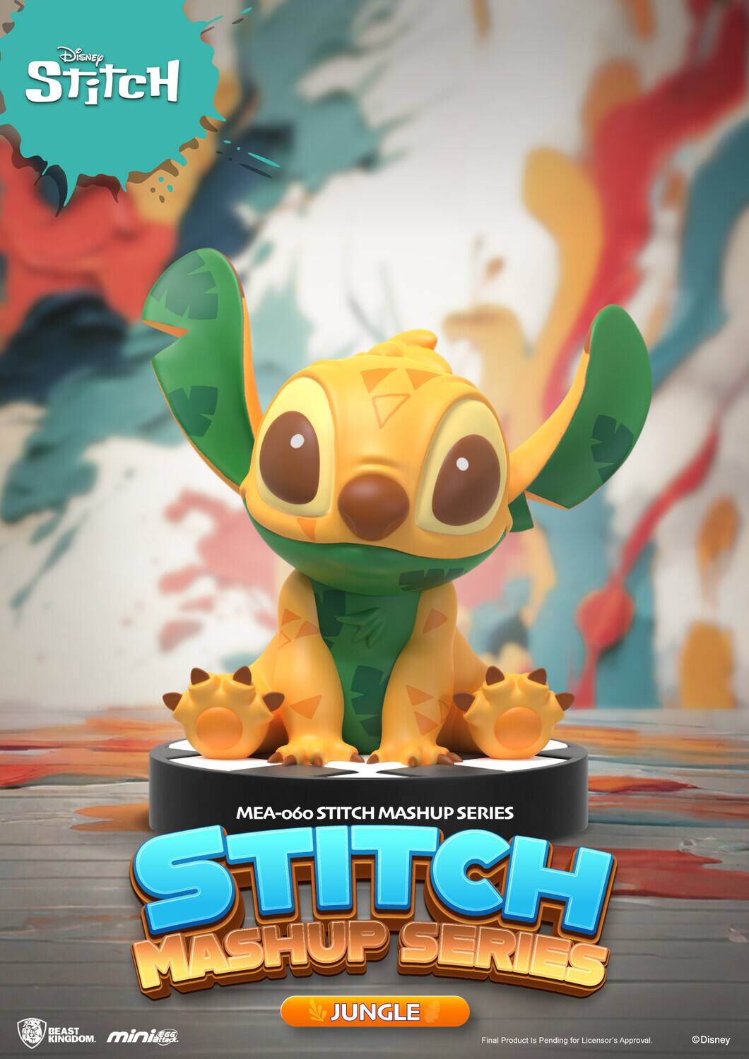 Disney Stitch  
MEA-060 STITCH MASHUP SERIES  
STITCH MASHUP SERIES  
JUNGLE  
mini attack  
Final Product is Pending for Licensor's Approval  
©Disney