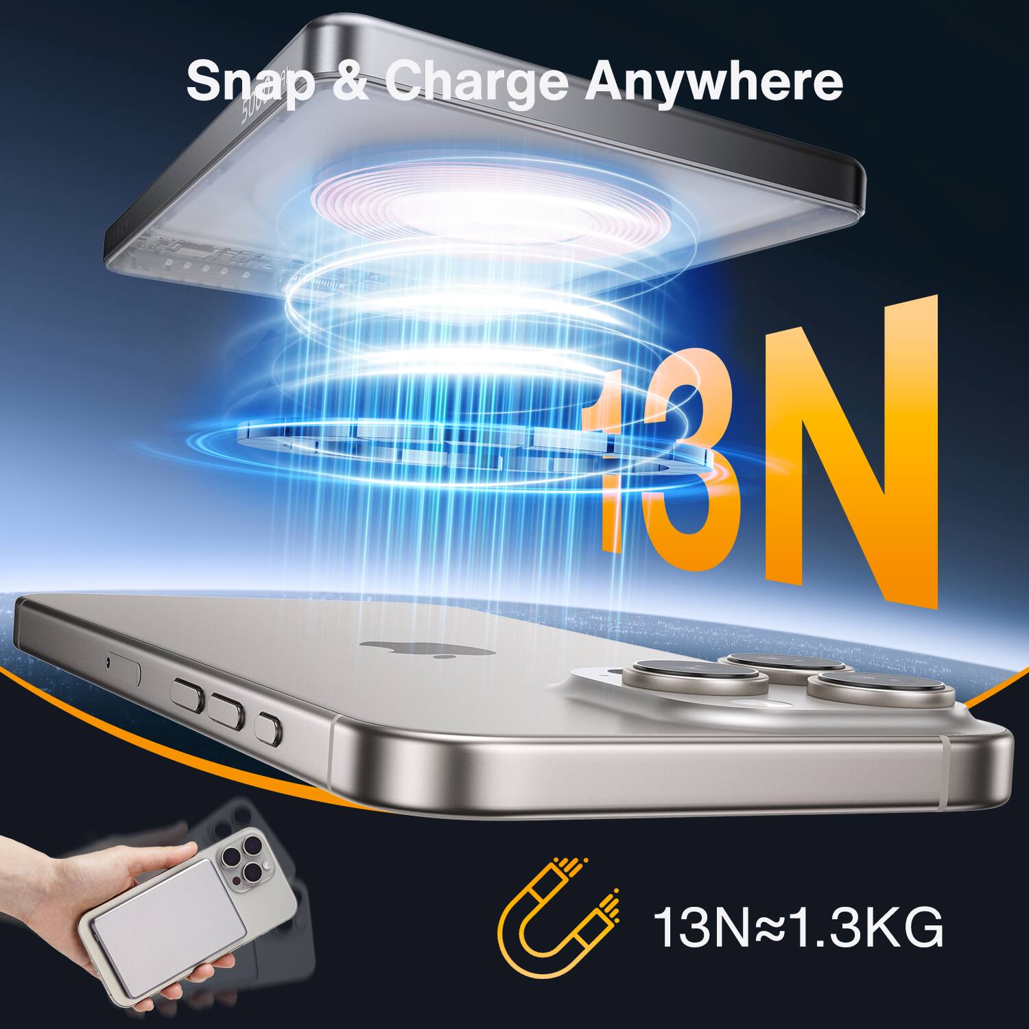 I Snap & Charge Anywhere 13N~1.3KG